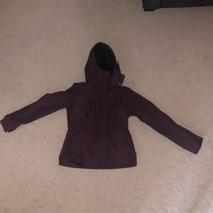 Abercrombie maroon winter jacket.